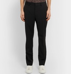 Fendi - Black Slim-Fit Tapered Virgin Wool-Twill Trousers - Black