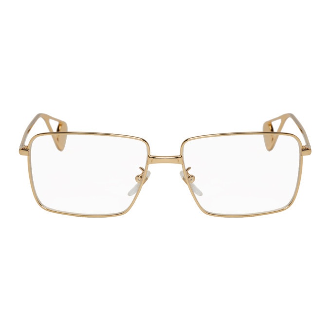 Photo: Gucci Gold Rectangular Glasses