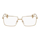 Gucci Gold Rectangular Glasses