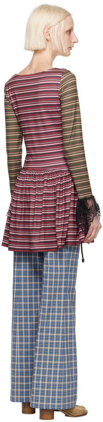 Chopova Lowena Red & Green Sally Heart Mini Dress