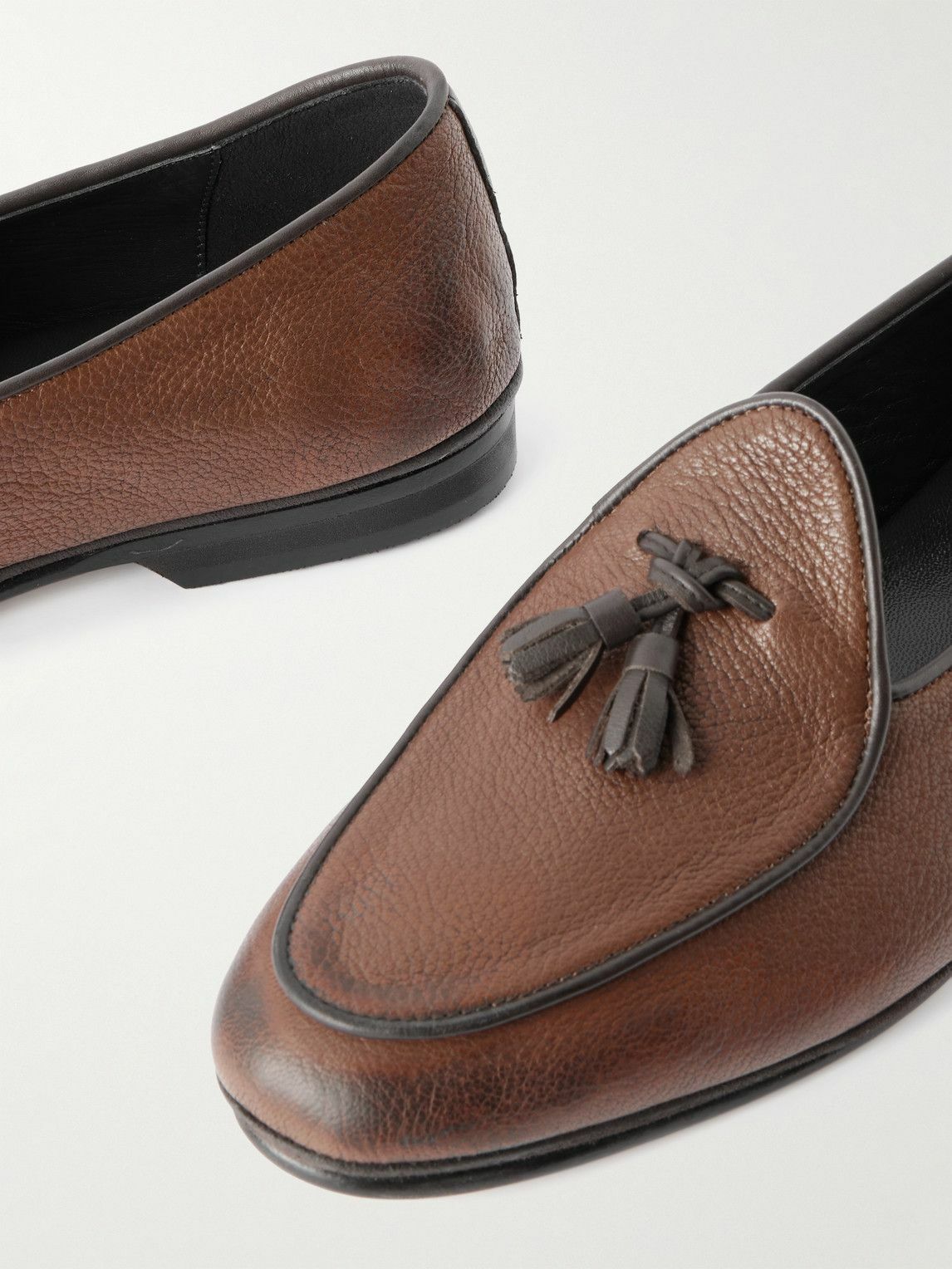 Rubinacci - Tasseled Full-Grain Leather Loafers - Brown