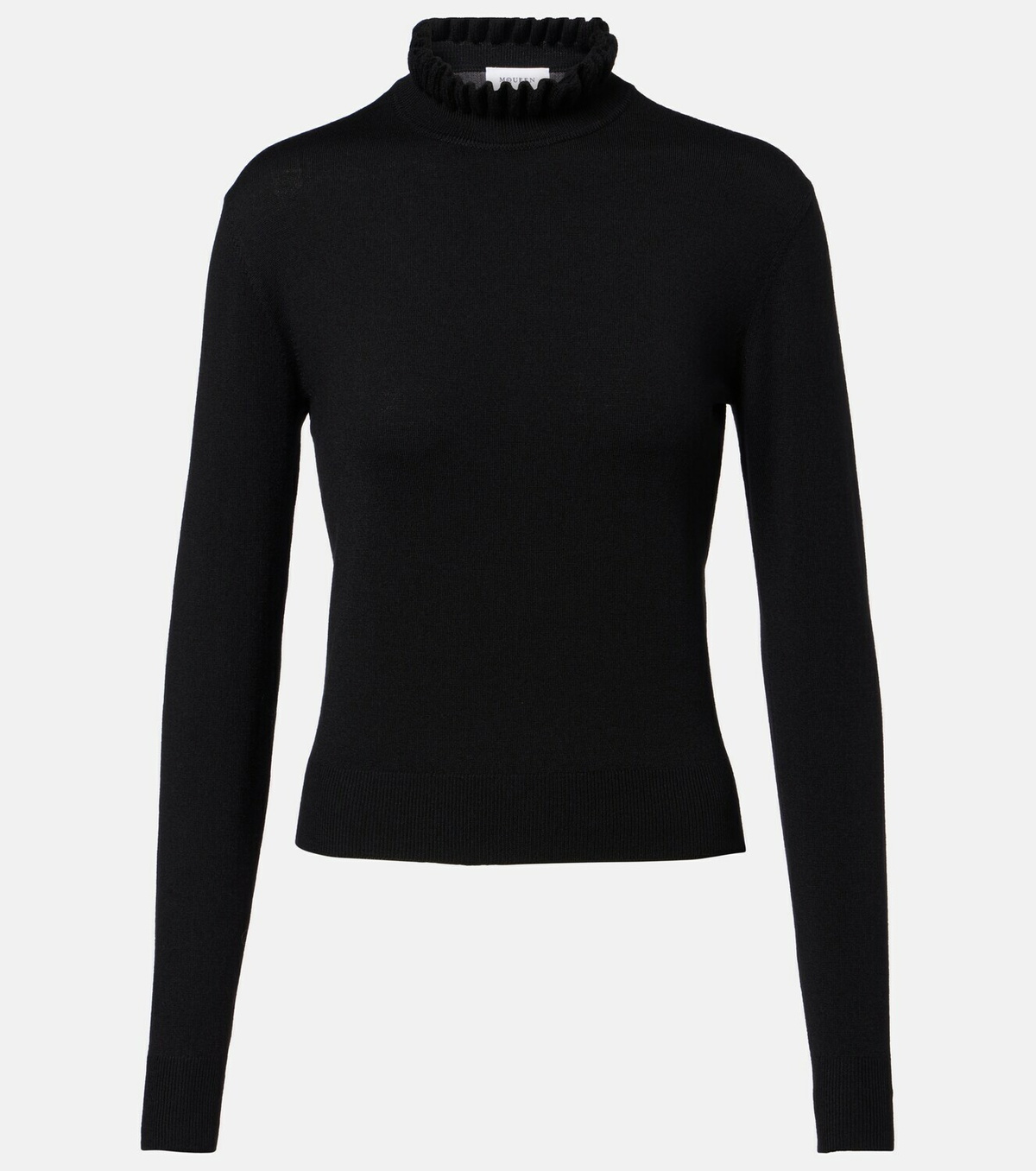 McQueen Scalloped wool-blend sweater
