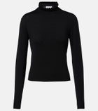McQueen Scalloped wool-blend sweater