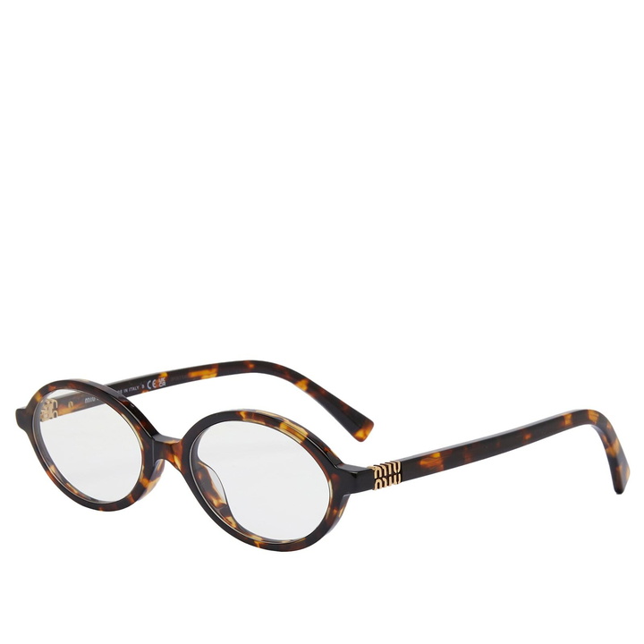 Photo: Miu Miu Eyewear Women's Miu Miu Regard Blue Light Glasses in Clear 