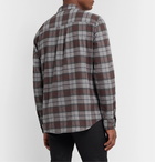 FRAME - Checked Cotton-Flannel Shirt - Burgundy