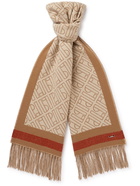 Loro Piana - Fringed Logo-Jacquard Cashmere Scarf