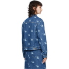McQ Alexander McQueen Blue Denim Koriki Swallows Jacket
