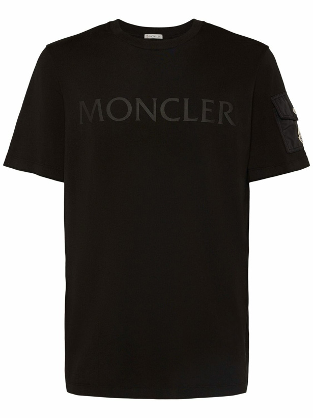 Photo: MONCLER Logo Cotton Jersey T-shirt