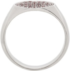 Tom Wood SSENSE Exclusive Silver Birthstone Garnet Ring