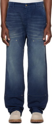 424 Navy Work Trousers