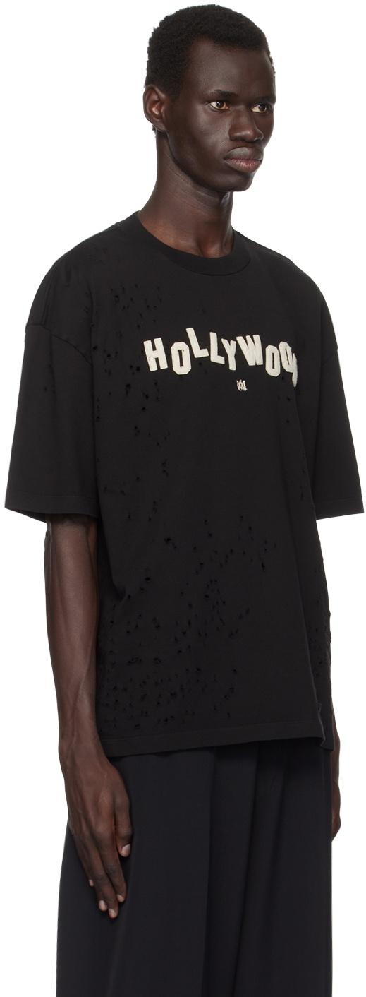 AMIRI Black 'Hollywood' Shotgun T-shirt Amiri
