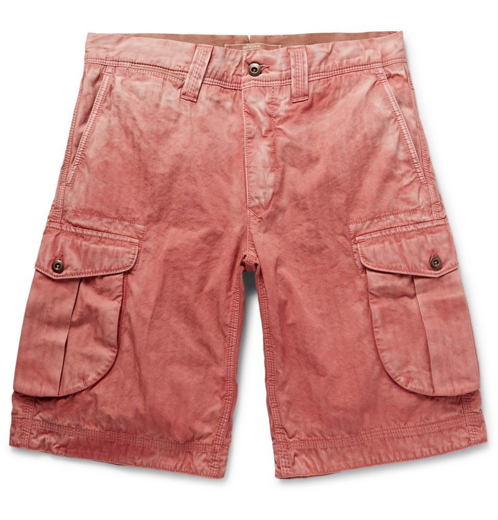 Photo: Incotex - Herringbone Washed-Cotton Cargo Shorts - Men - Brick