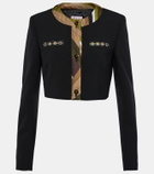 Pucci Vivara-printed cropped wool-blend jacket