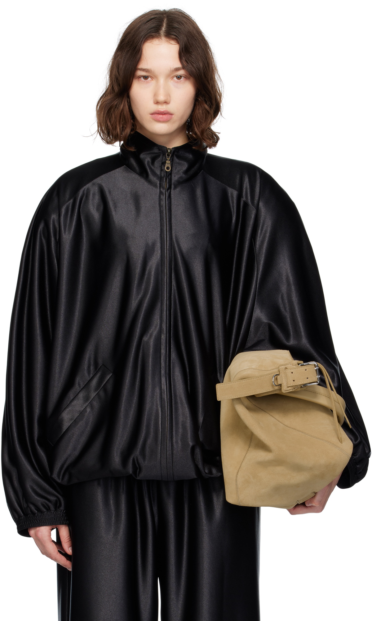 MARIE ADAM-LEENAERDT Black Chic Tracksuit Jacket