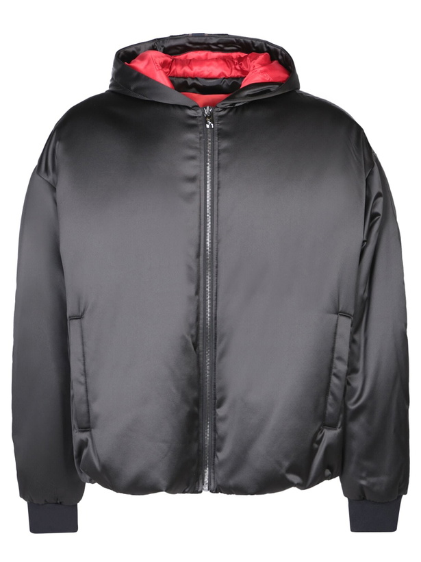 Photo: Ferrari Eco-satin Black Bomber Jacket
