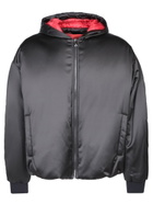 Ferrari Eco-satin Black Bomber Jacket