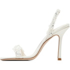 Jimmy Choo White Jenn 100 Bridal Heeled Sandals