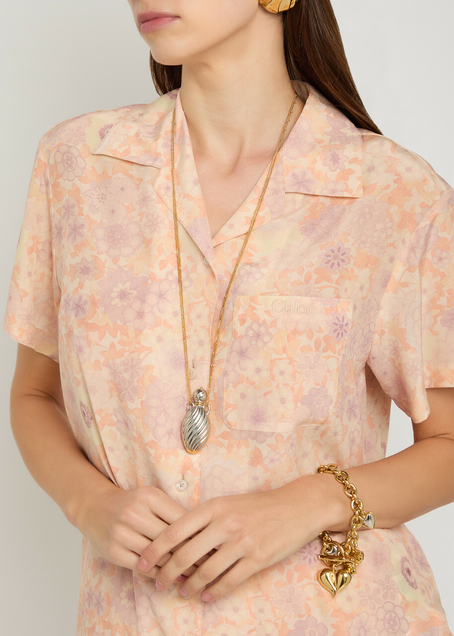 Chloe Chloé Mirror Two-tone Pendant Necklace - Gold - One Size