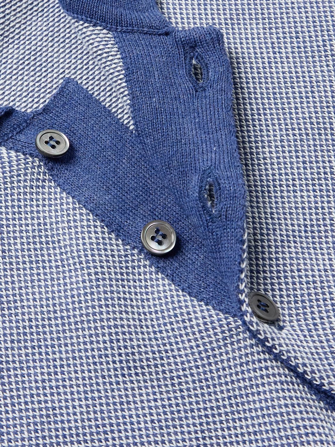 Kingsman - Birdseye Cotton Polo Shirt - Blue