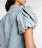 Frame - Denim ruched blouse