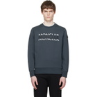 Moncler Gray Logo Cotton Jersey Long Sleeve Sweatshirt
