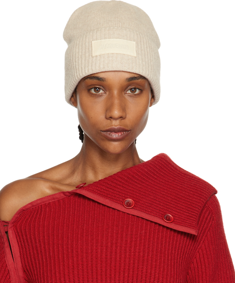 Jacquemus Beige Le Chouchou 'Le Bonnet Jacquemus' Beanie Jacquemus