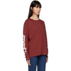 Bianca Chandon Red Long Sleeve Arabic Logotype T-Shirt