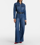 Self-Portrait Belted denim jumpsuit