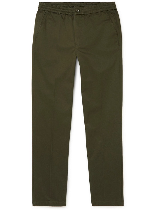 Photo: Bellerose - Jory Tapered Cotton-Twill Trousers - Green