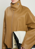 Khaite Hamett Leather Jacket Caramel