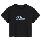 Dime Women's Cursive Denim T-Shirt in Black