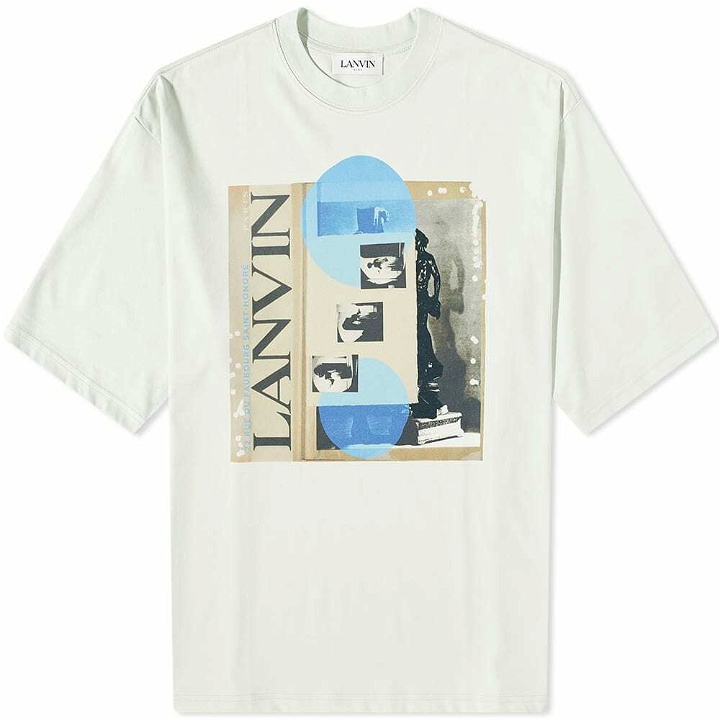 Photo: Lanvin Men's Print Logo T-Shirt in Sage