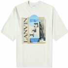 Lanvin Men's Print Logo T-Shirt in Sage