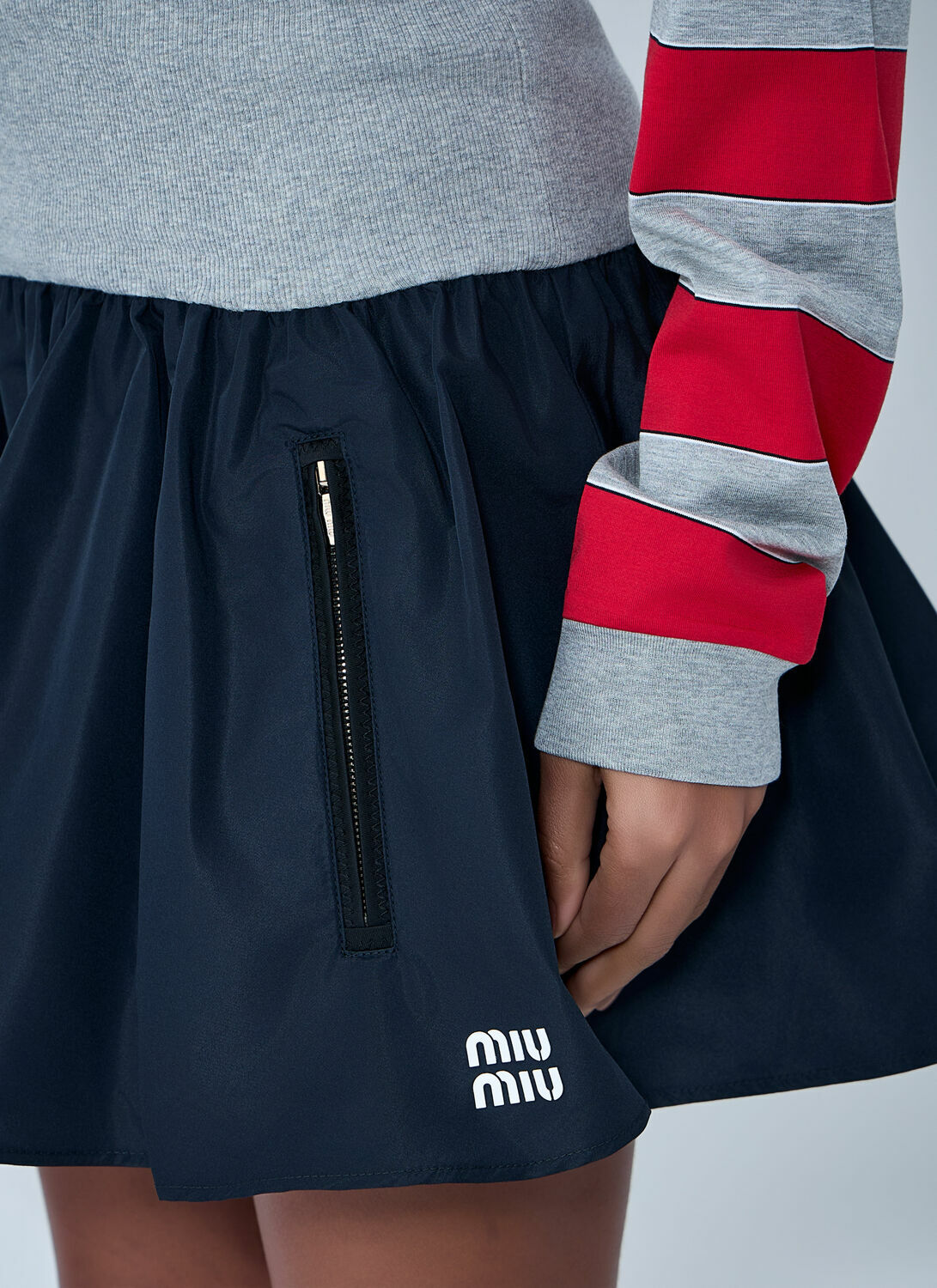 Miu Miu Gathered Mini Skirt