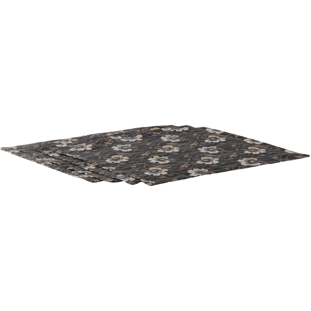 Autumn Sonata Four-Pack Black & Beige Berit Placemats