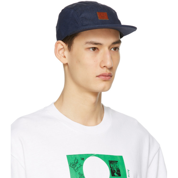 Acne Studios Indigo Denim Baseball Cap Acne Studios