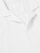 Onia - Camp-Collar Striped Stretch-Cotton Seersucker Shirt - White