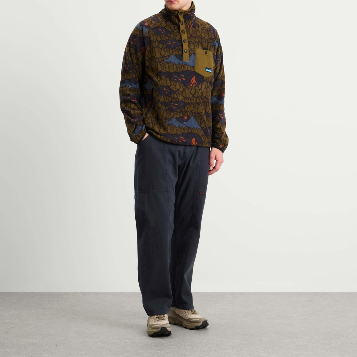 KAVU Men's Teannaway Pullover Fleece in Sasquatch Night