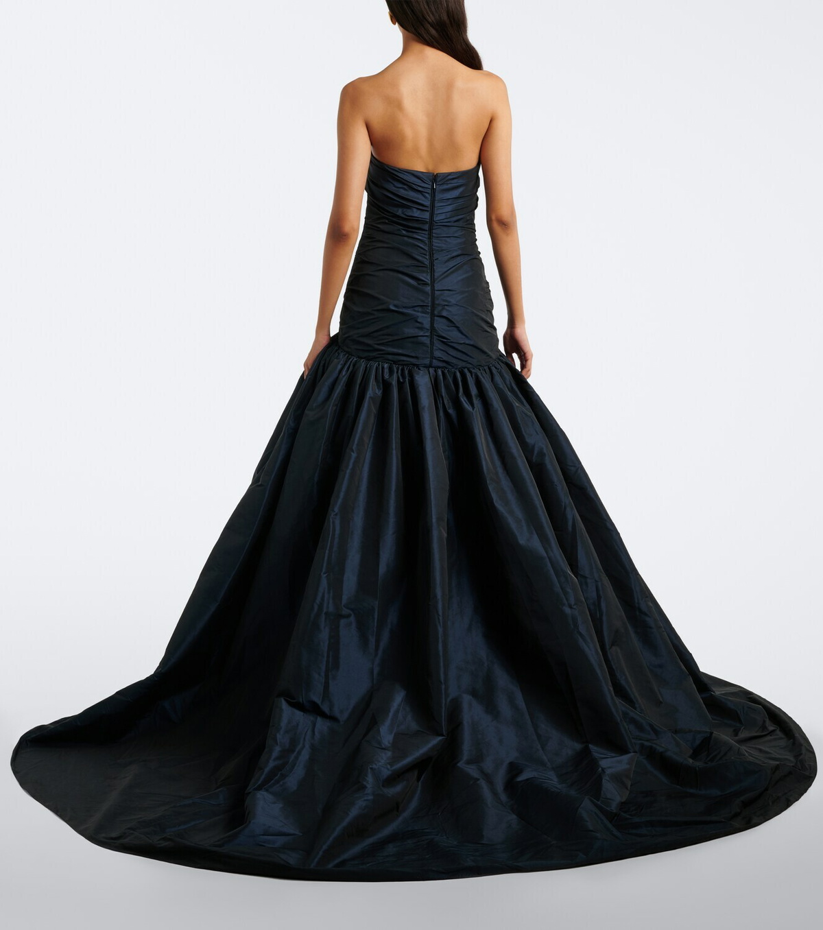 Marmar Halim Draped taffeta bustier gown