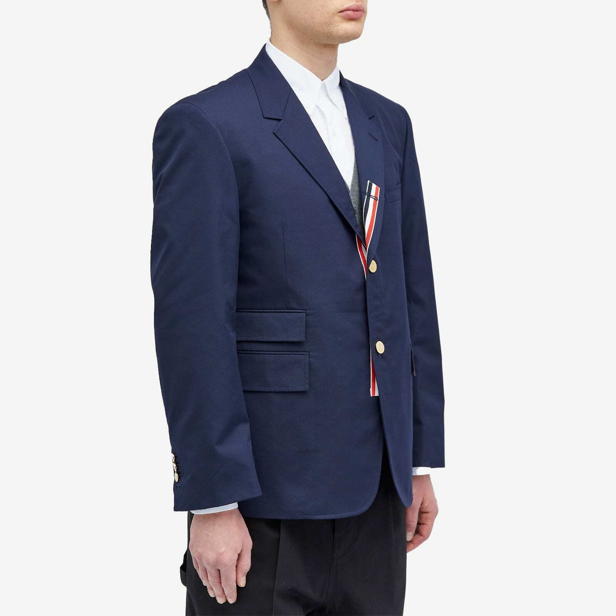 Thom Browne Men's Typewriter Cloth Sports Jacket in Navy Thom Browne