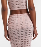Aya Muse Draped pointelle maxi skirt