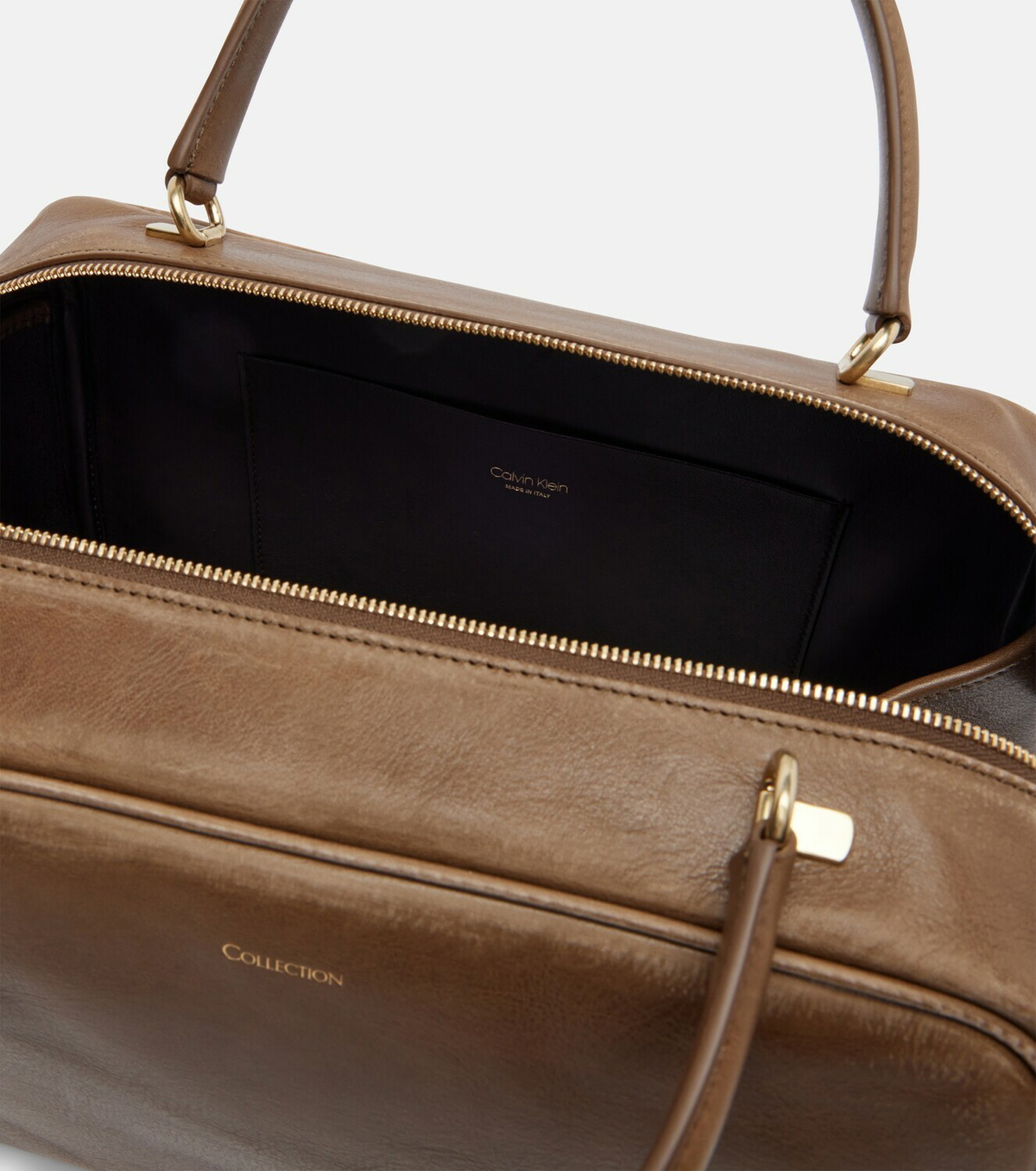 Calvin Klein Collection America Medium leather bowling bag