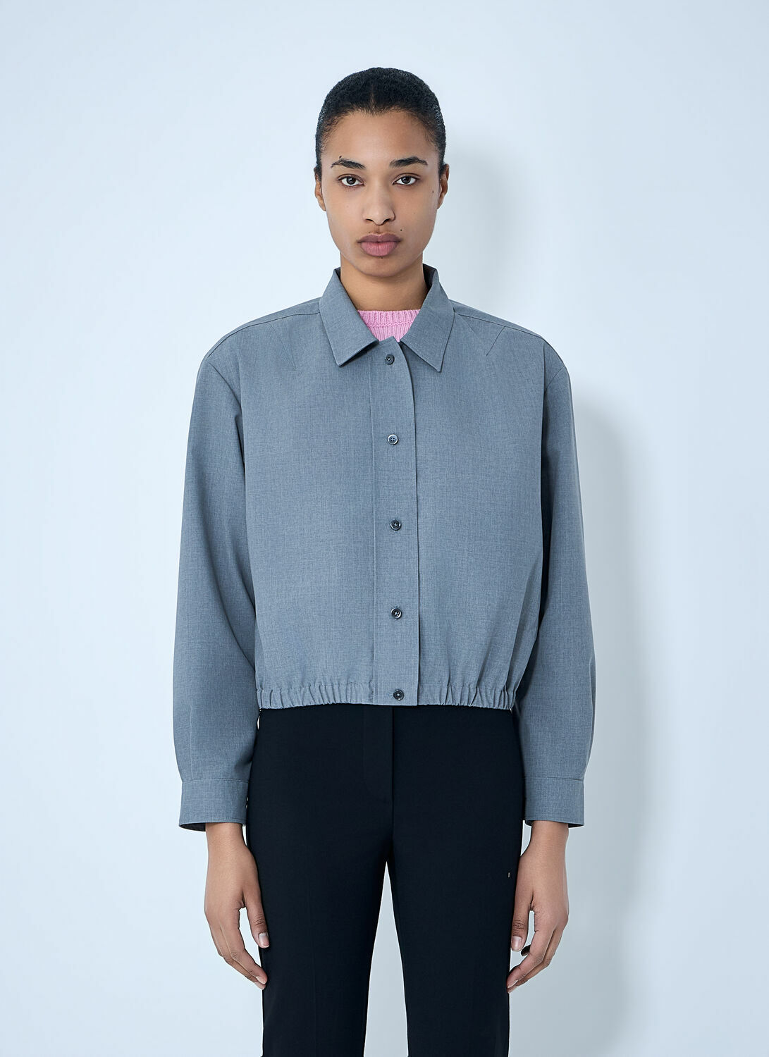 Jil Sander Cotton Poplin Cropped Shirt