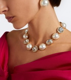 Carolina Herrera Crystal and faux pearl necklace