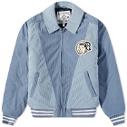 Billionaire Boys Club Men's Corduroy Collared Varsity Jacket in Blue