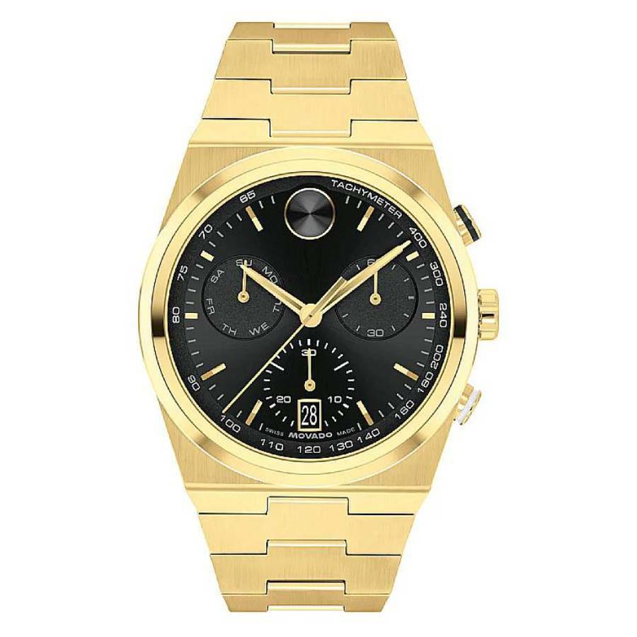 Movado Bold Quest Chronograph Quartz Black Dial Mens Watch 3601198 Movado