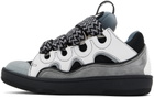 Lanvin Gray & Black Curb Sneakers