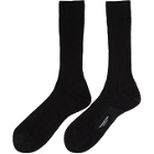 Ermenegildo Zegna Black Rib Socks