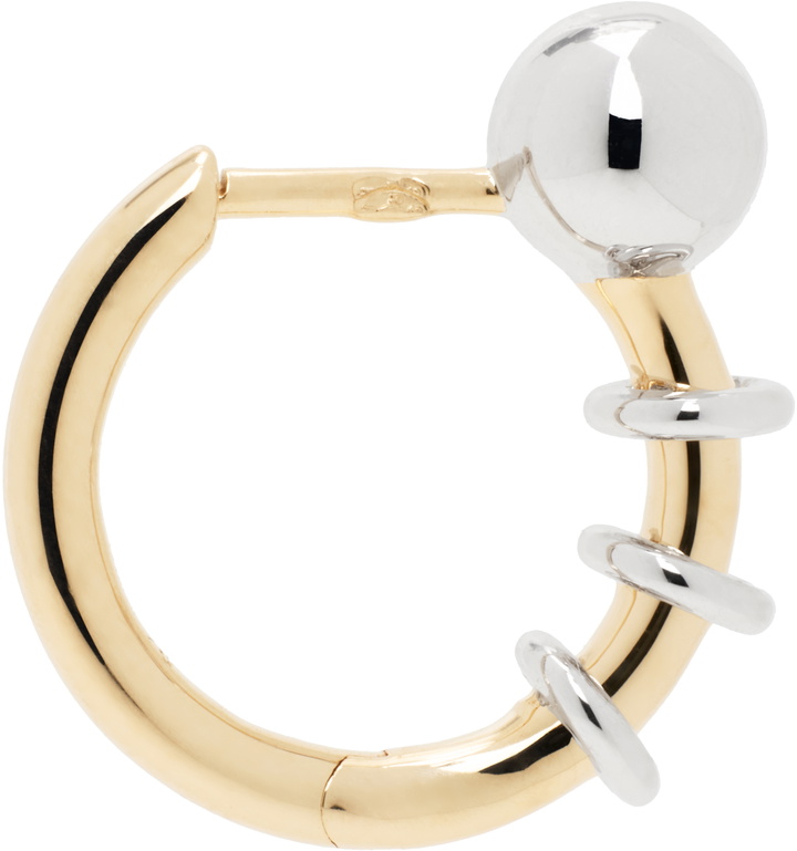 Photo: Rainbow K Gold & White Gold Punk Nano Single Earring