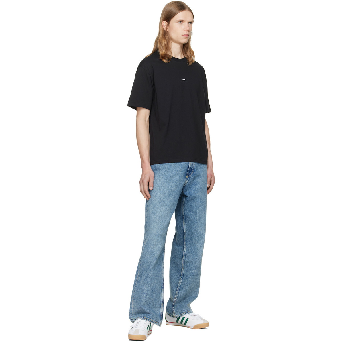 A.P.C. Black Boxy Micro Logo T-shirt